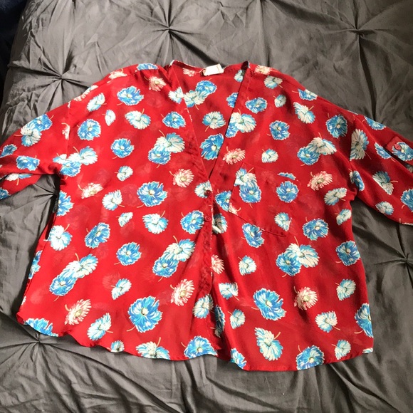 Pins and needles floral crop button down - Picture 8 of 8